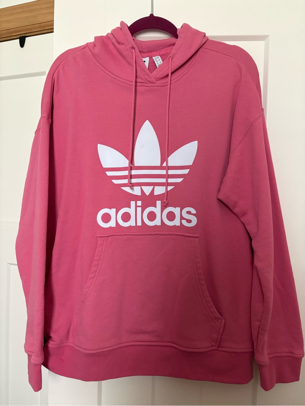 Women's Pink Adidas Hoodie Size Large